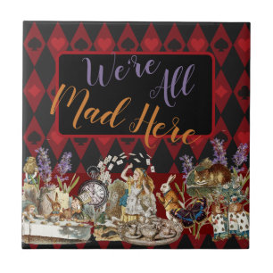 Alice Adventures with Wonderland Mad Cheshire Cat Tile