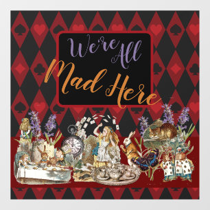 Alice Adventures with Wonderland Mad Cheshire Cat Window Cling