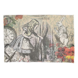 Alice Adventures Wonderland Curtain Classic Art Pillowcase