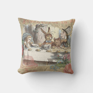 Alice Adventures Wonderland Mad Tea Party Art Cushion