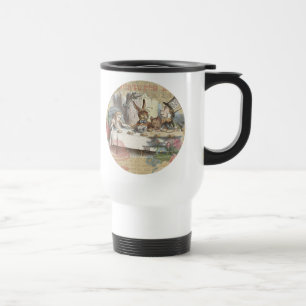 Alice Adventures Wonderland Mad Tea Party Art Travel Mug