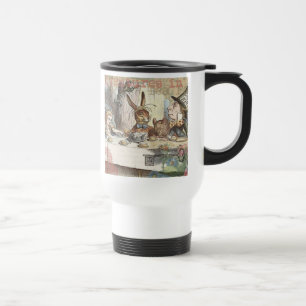 Alice Adventures Wonderland Mad Tea Party Art Travel Mug