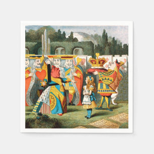 Alice Adventures Wonderland Queen of Hearts Napkin