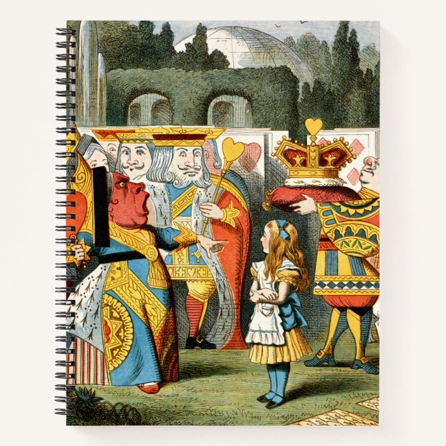 Alice Adventures Wonderland Queen of Hearts Notebook (Front)