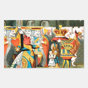 Alice Adventures Wonderland Queen of Hearts Rectangular Sticker
