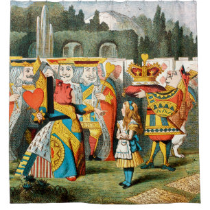 Alice Adventures Wonderland Queen of Hearts Shower Curtain