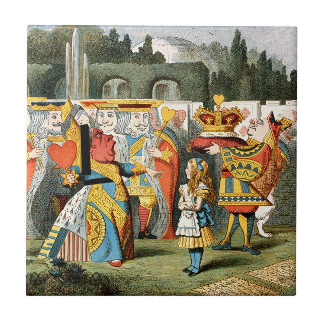 Alice Adventures Wonderland Queen of Hearts Tile (Front)