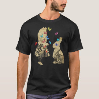 Alice & the Rabbit - Vintage Wonderland Book C T-Shirt