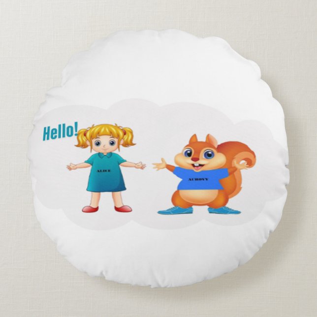 Alice and Aurovy Theme Round Cushion (Front)
