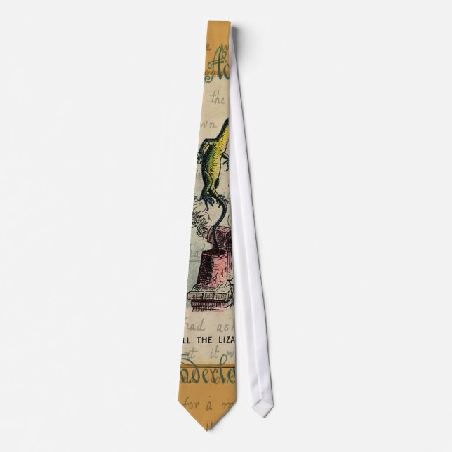 Alice and Bill the Lizard Tie (Front)