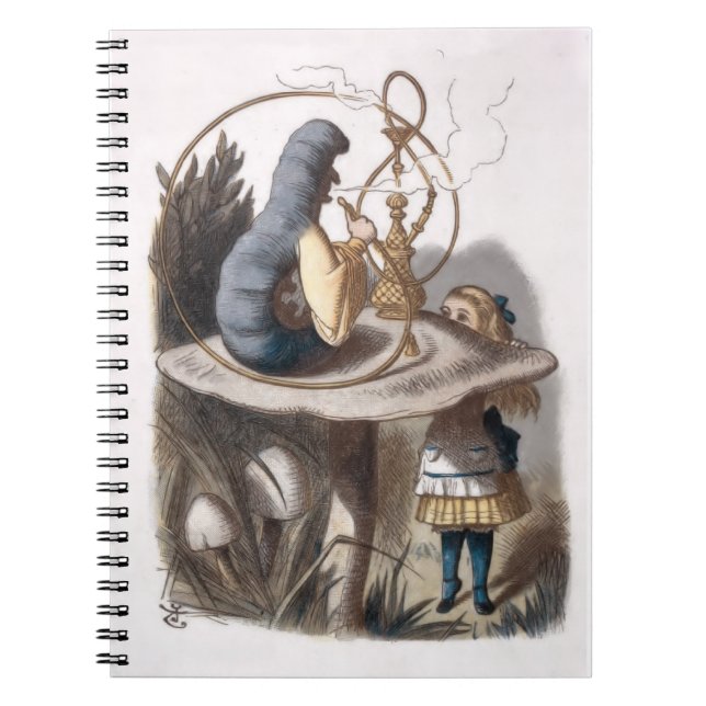  ALICE and Caterpillar - Adventures in Wonderland Notebook (Front)