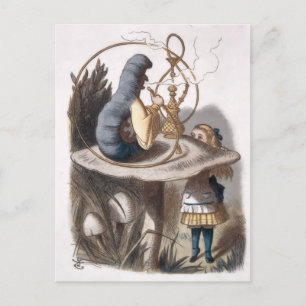 ALICE and Caterpillar Postcard