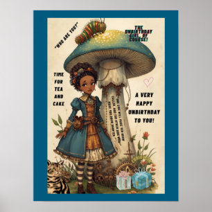 Alice and Caterpillar Unbirthday Poster