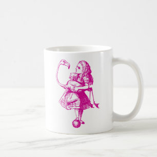 Alice and Flamingo Inked Pink Coffee Mug