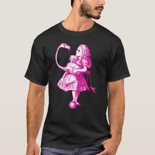 Alice and Flamingo Inked Pink T-Shirt
