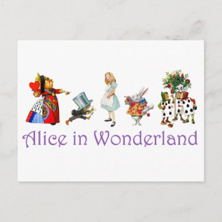 Alice and Friends in Wonderland Postcard