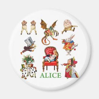 Alice and Her Friends in Wonderland Magnet