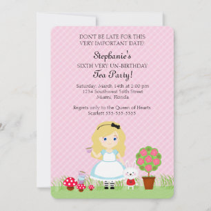 Alice and Her Tea Party Invitation