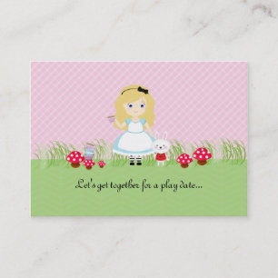 Alice and Her Tea Party Play Date Card