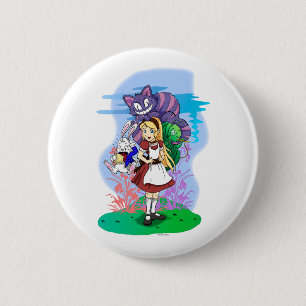 Alice and her Wonderful Friends Button