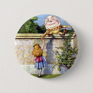 Alice and Humpty Dumpty in Wonderland 6 Cm Round Badge