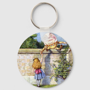 Alice and Humpty Dumpty in Wonderland Key Ring