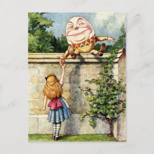 Alice and Humpty Dumpty Postcard