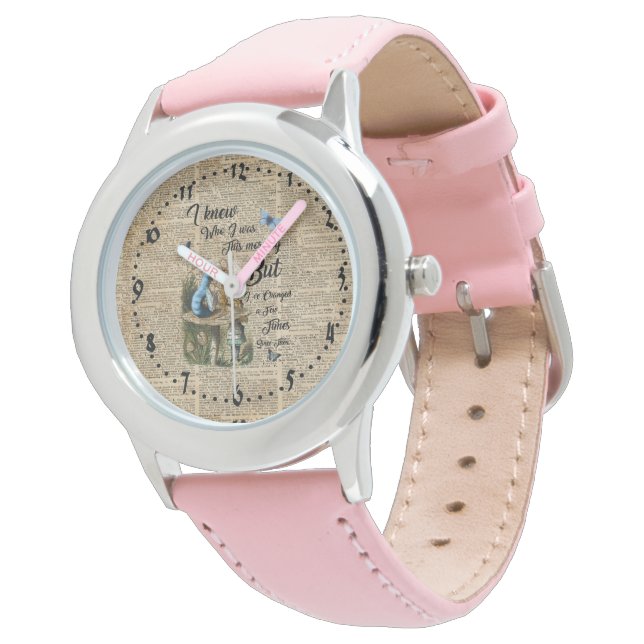 Alice and Jin Quote Vintage Dictionary Art Watch (Angled)