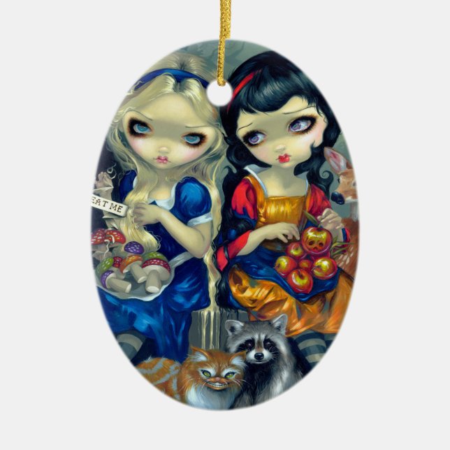 Alice and Snow White Ornament (Front)