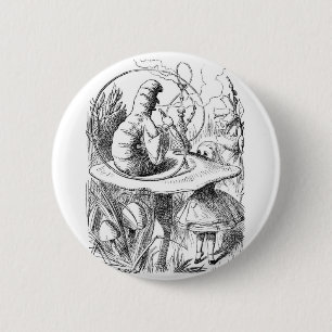 Alice and the Caterpillar 6 Cm Round Badge