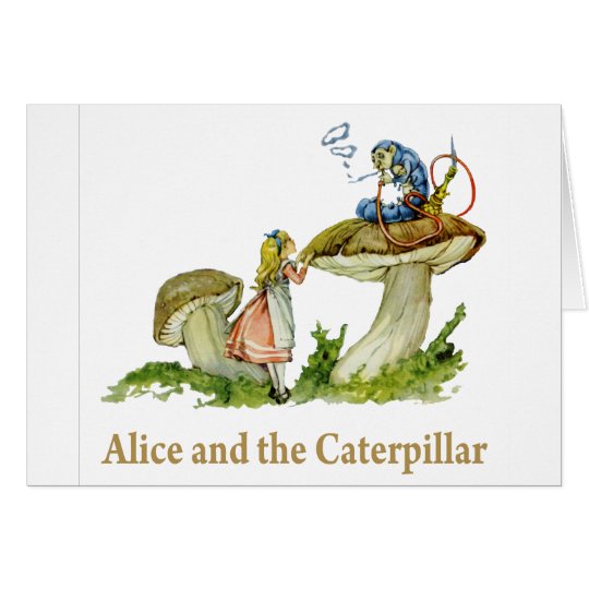 Alice and the Caterpillar Card