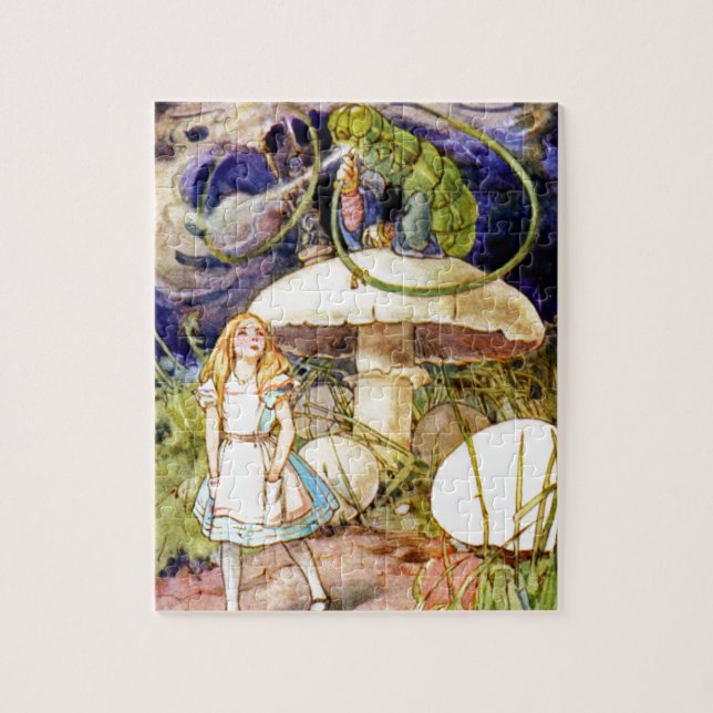 Alice and the Caterpillar in Wonderland Jigsaw Puzzle (Vertical)