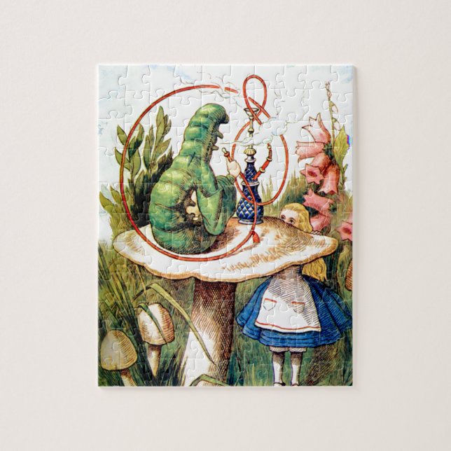 Alice and the Caterpillar in Wonderland Jigsaw Puzzle (Vertical)