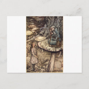 Alice and the Caterpillar Postcard