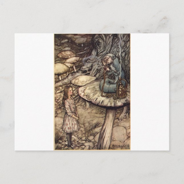 Alice and the Caterpillar Postcard (Front)