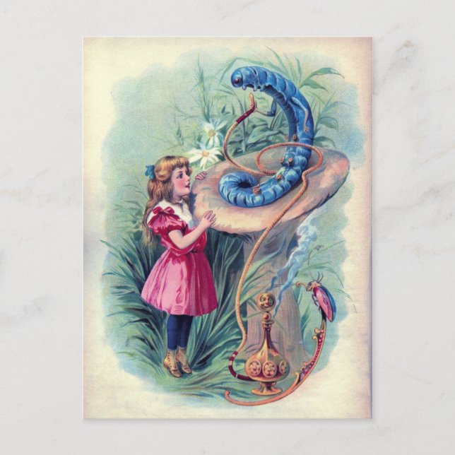Alice and the Caterpillar Postcard (Front)