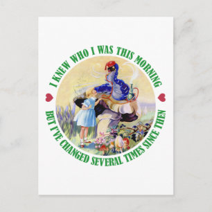 ALICE AND THE CATERPILLAR POSTCARD