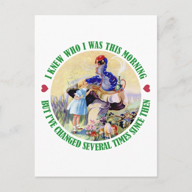 ALICE AND THE CATERPILLAR POSTCARD (Front)