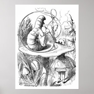 Alice and the Caterpillar Poster