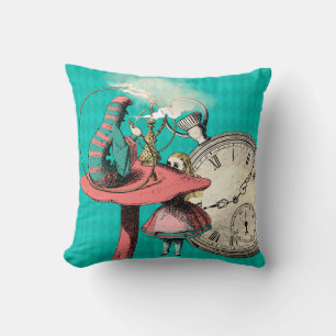 Alice and the Caterpillar Throw Pillow