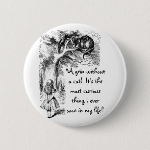 Alice and the Cheshire Cat 6 Cm Round Badge