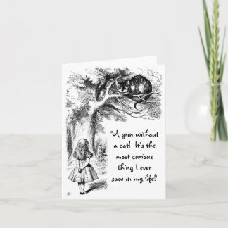 Alice and the Cheshire Cat Card