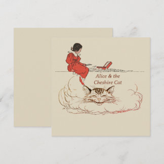 Alice and the Cheshire Cat Flat Card