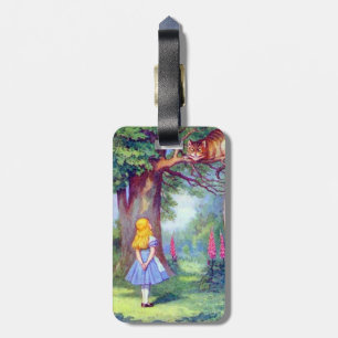 Alice and the Cheshire Cat Full Colour Luggage Tag