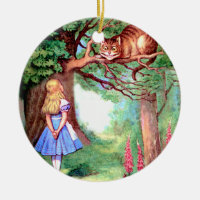 Alice and The Cheshire Cat in Wonderland