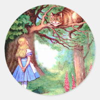 Alice and The Cheshire Cat in Wonderland