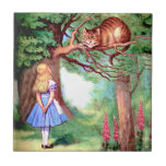 Alice and The Cheshire Cat in Wonderland Tile<br><div class="desc">Alice and The Cheshire Cat in Wonderland</div>