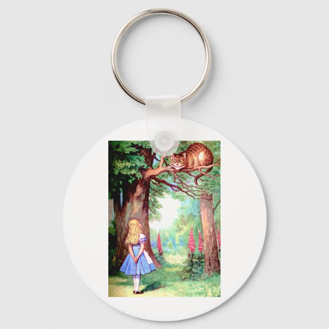 ALICE  AND THE CHESHIRE CAT KEY RING (Front)