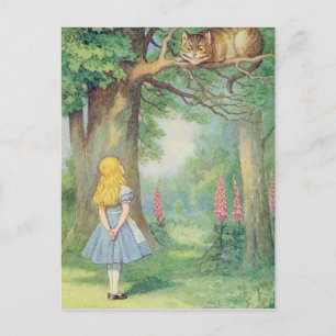Alice and the Cheshire Cat Postcard