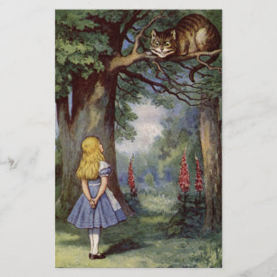 Alice and the Cheshire Cat Stationery